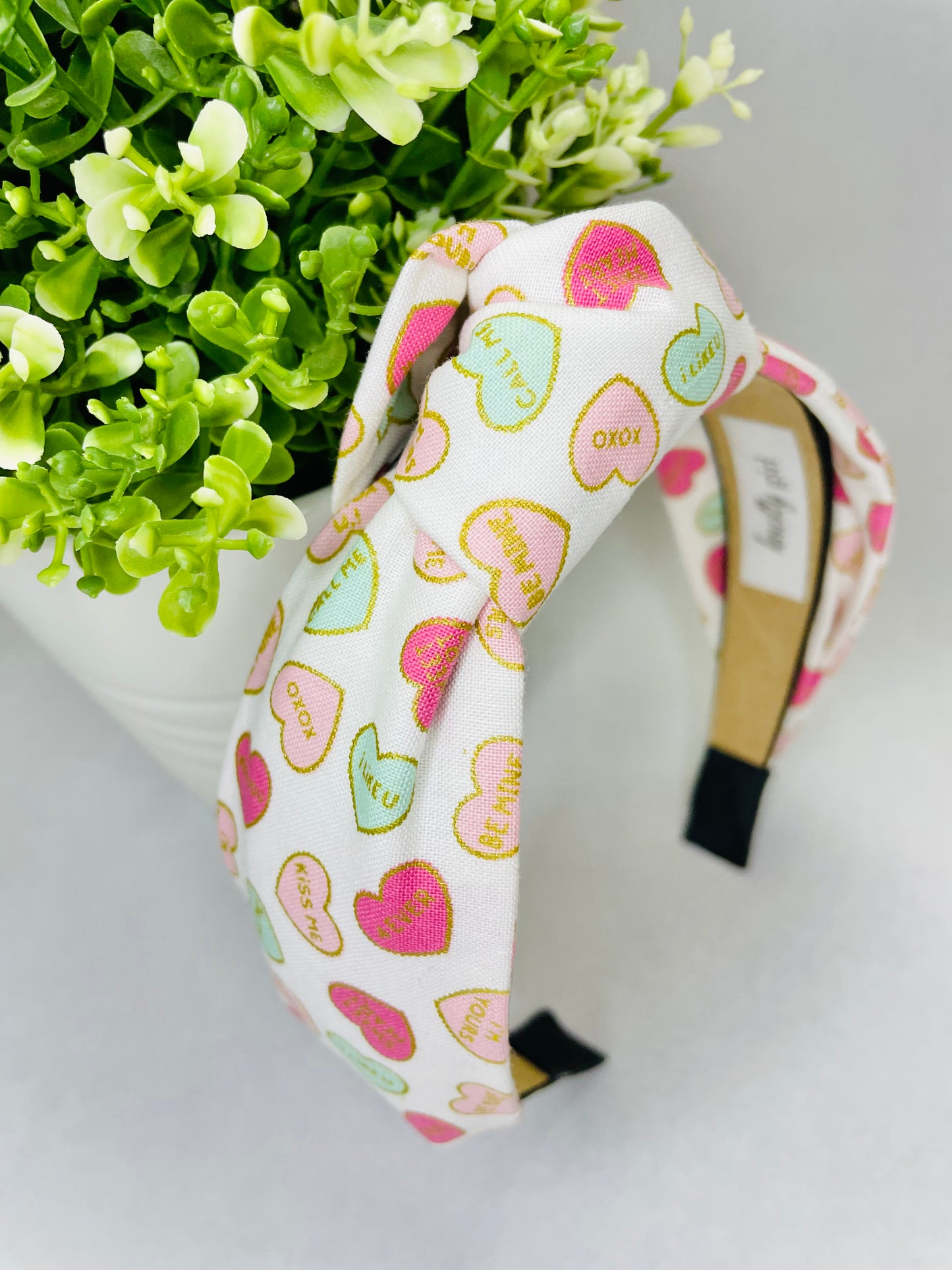 White with Conversation Hearts