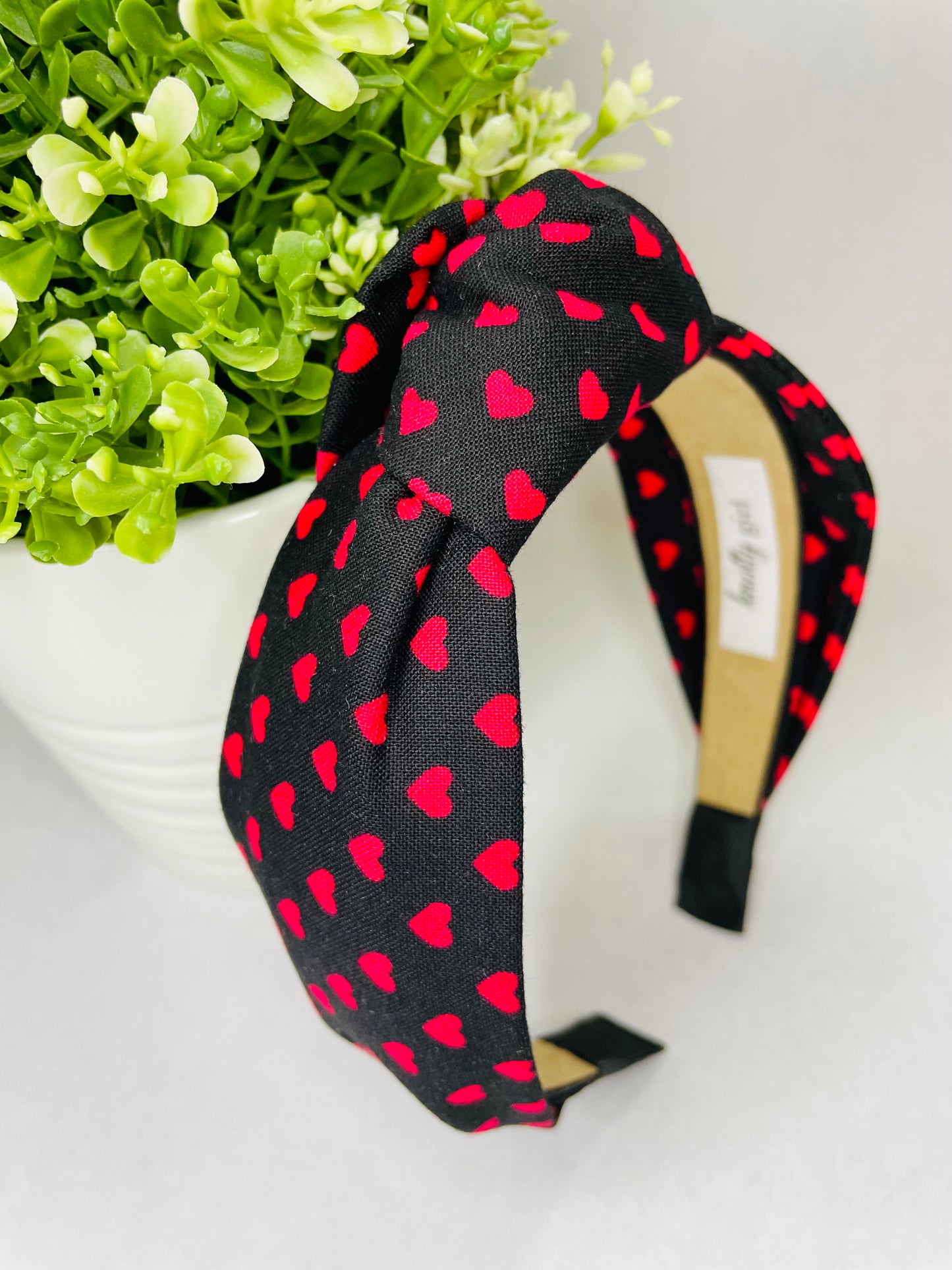 Black with Red Hearts