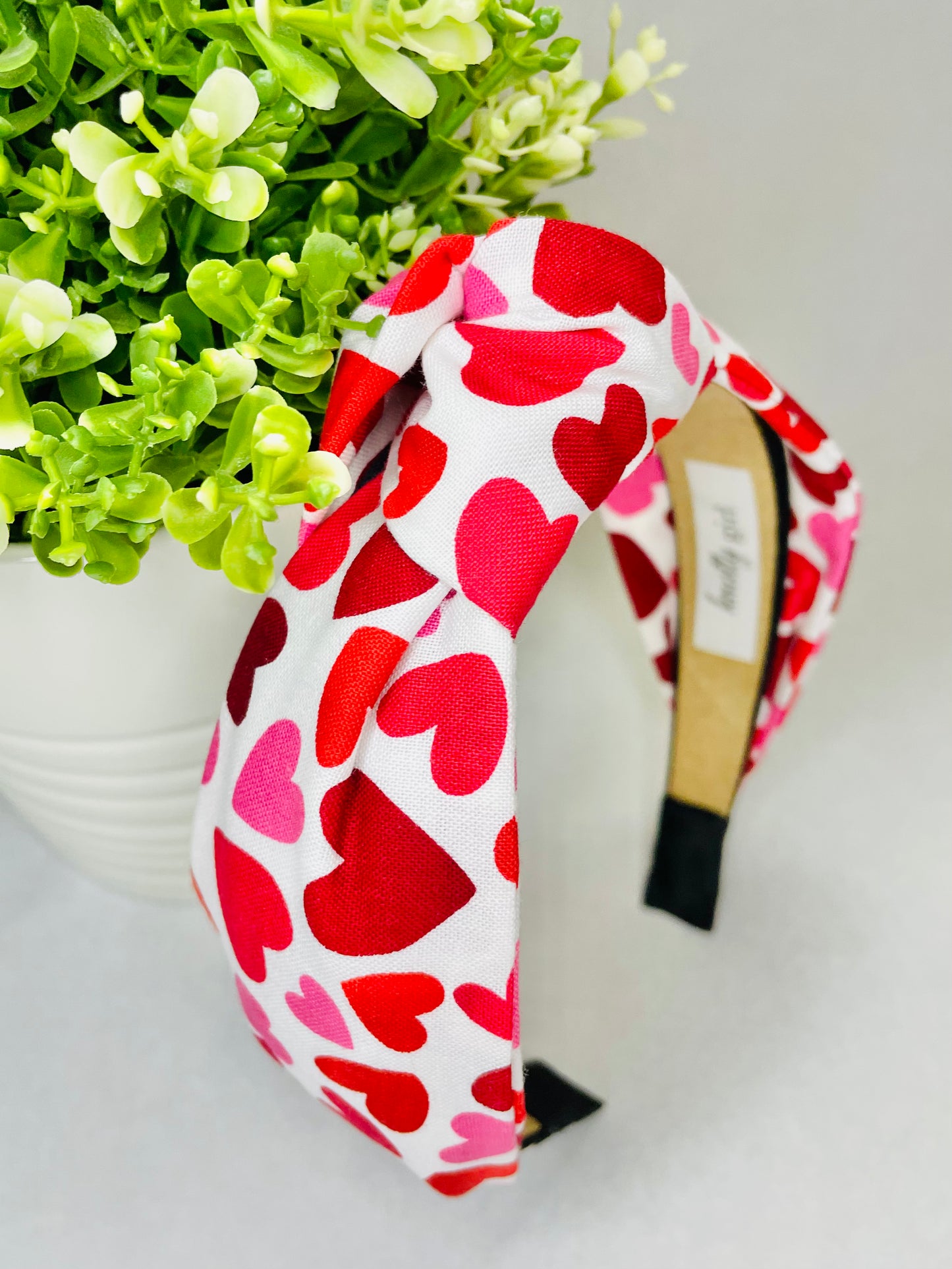 White with Red/Pink Hearts