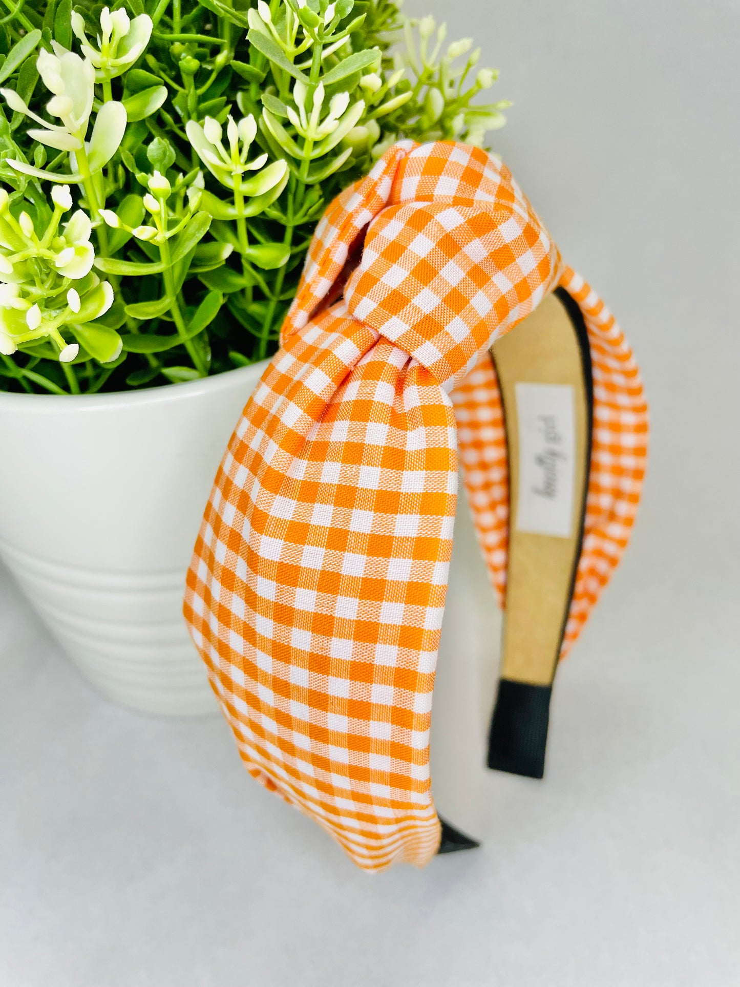 PERSONALIZED Orange Gingham